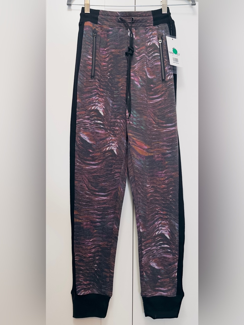 Printed Joggers With Zipper Nine West Active Women’s Sz SM NEW!